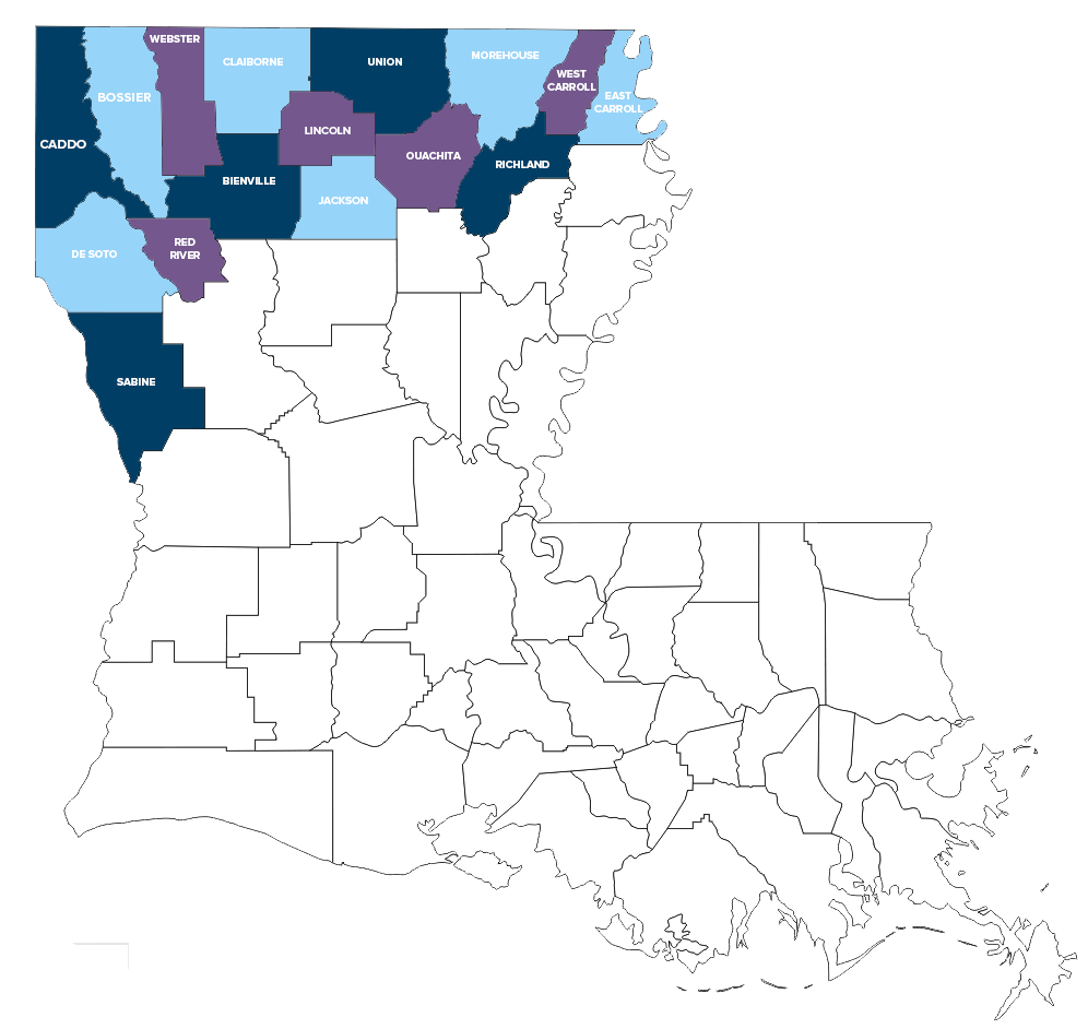 CCNLA service area 16 civil parishes